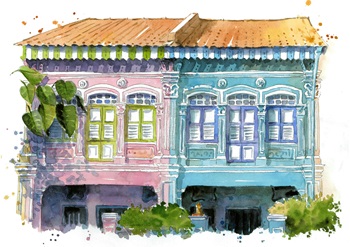 Joo Chiat Shophouse Watercolour Painting Workshop